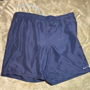 Nike navy blue swim trunks
